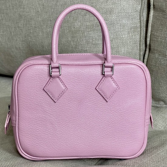 Mauve Slyvestre Chèvre Goatskin Mini Plume Style Cross-body bag