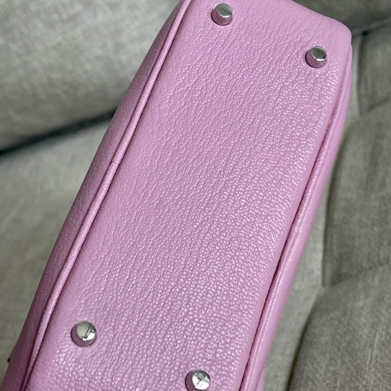 Mauve Slyvestre Chèvre Goatskin Mini Plume Style Cross-body bag