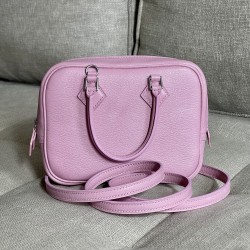 Mauve Slyvestre Chèvre Goatskin Mini Plume Style Cross-body bag