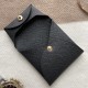 Bastia Style Double Sided Epsom Leather Coin Purse in Noir