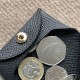 Bastia Style Double Sided Epsom Leather Coin Purse in Noir