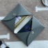 Calvi Style Card Holder in Vert Amande and Craie Epsom Calfskin