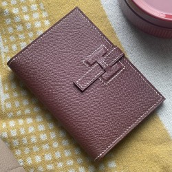2CC Classic H Style Passport and Card Sleeve in Rouge H Epsom Calfskin