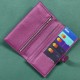 Long Wallet in Anenome Evercolor Calf with 5 Card Slots and Zip Compartment 