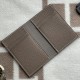 Handmade Etoupe Epsom and Gris Asphalte Swift Euclid Style 4 Card Minimalist Card Holder