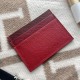 Handmade Slim 4 Card Card Holder in Rouge Casaque, Rouge Grenat & Rouge H Epsom and Matching Stitching