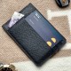 8CC Style Slim Card Holder in Black Epsom Calfskin and Black Stitching