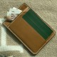 8CC Style Slim Card Holder in Barenia and Creme Stitching