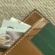 8CC Style Slim Card Holder in Barenia and Creme Stitching