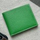 Handmade Vert Vertigo Evercolor and Vert Criquet Chevre Bifold Wallet